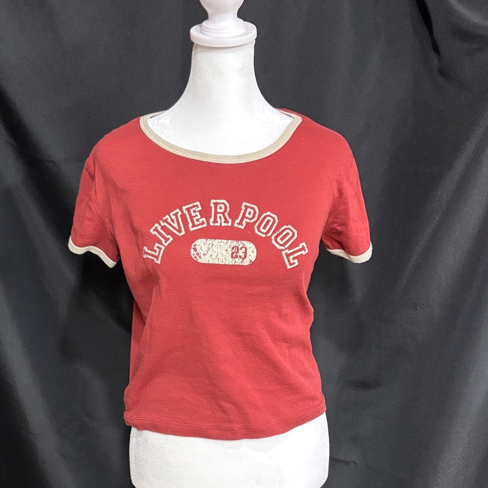 Five Star Red T-Shirt with White Text